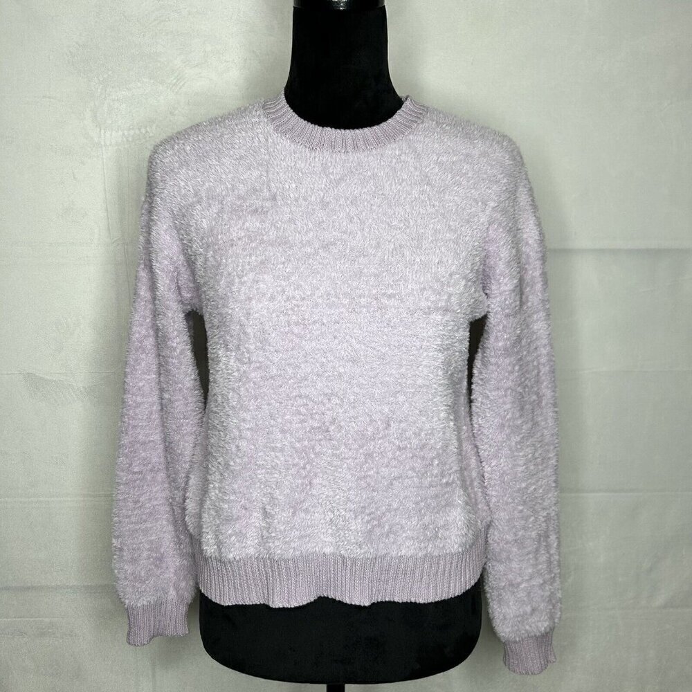NWT Melrose and Market Girls Fuzzy Pullover Sweater Light Purple Size L (10-12)